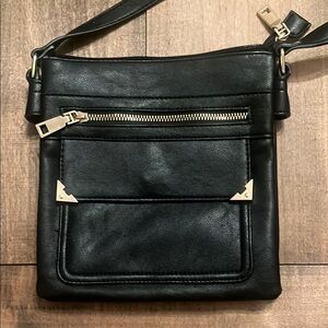 Black Leather Crossbody Bag